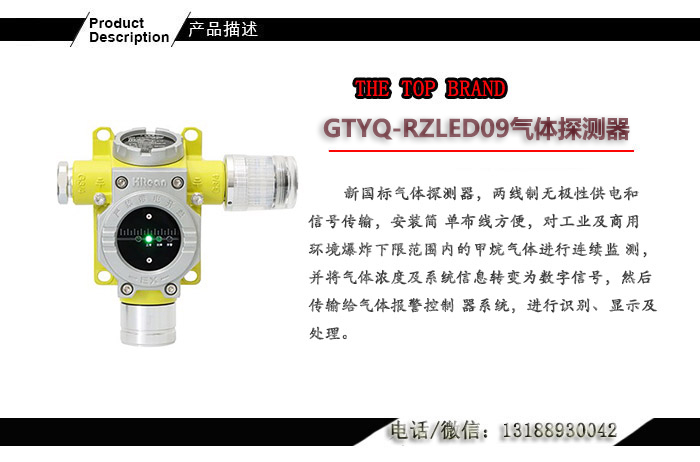 GTYQ-RZLED09型气体探测器