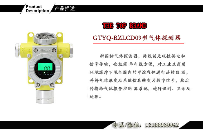 GT-RZLCD08系列气体探测器